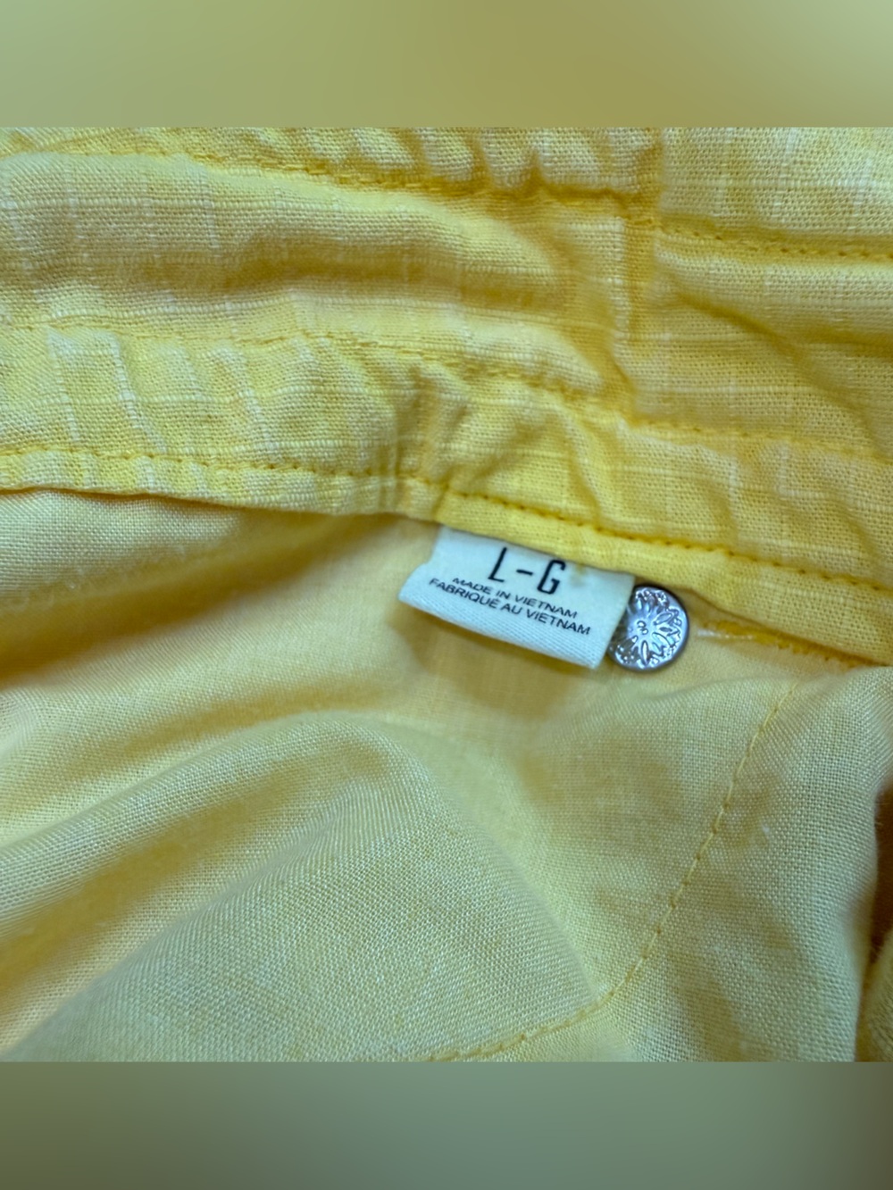 H016 BDG L w18 Yellow Cargo Bermuda Shorts Pants - Picture 10 of 12